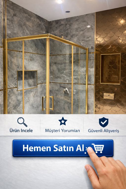 Gold Seri Dikdörtgen Teknesiz Duşakabin